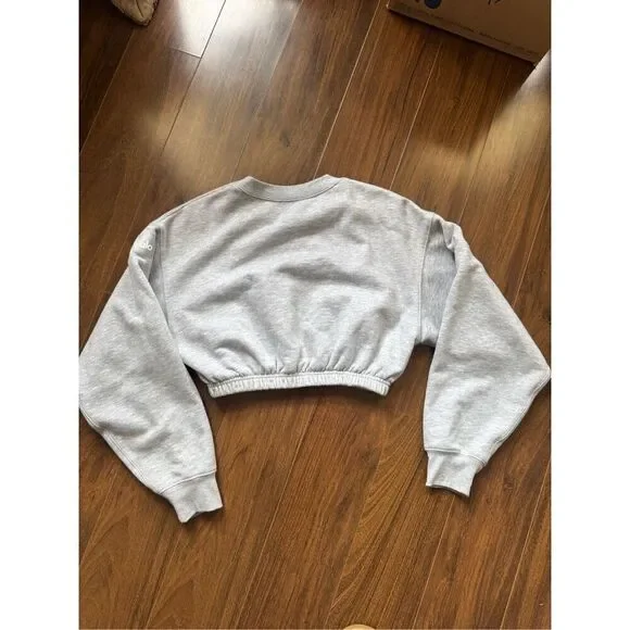 Alo XS Devotion Pullover Fleece Crop Top - Picture 5 of 6